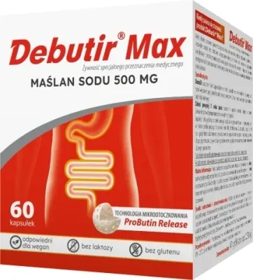 БАД Polpharma Debutir в капсулах, 500 мг, 60 шт