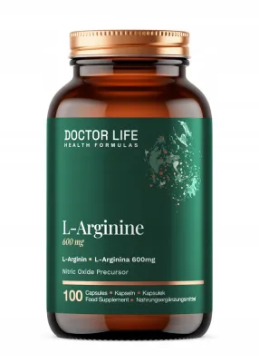 Аргинин Doctor Life L-Arginine 600 mg, биологически активная добавка, 600 мг, 100 шт