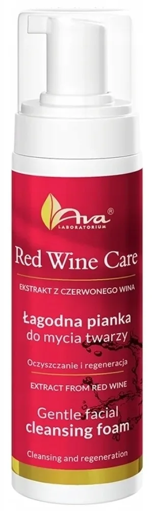 Пенка для умывания AVA Laboratorium Red Wine Care Gentle Facial Cleansing Foam мягкая, для лица и глаз, 150 мл