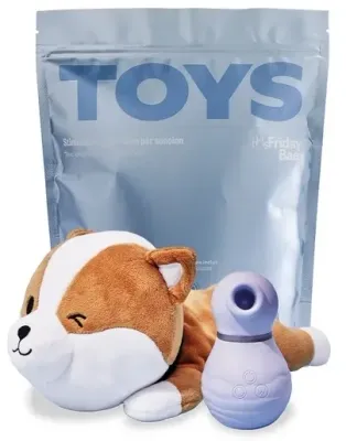 Стимулятор клитора вакуумный Friday Bae Toys+ с чехлом в форме собачки, 2 шт