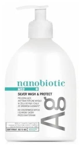 Мыло-гель для рук и тела Nano-Tech Nanobiotic Med Silver с серебром, 500 мл