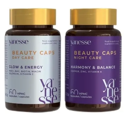Комплекс для кожи, волос и ногтей AronPharma Yanesse Beauty Caps Day и Night, 2 x 60 шт