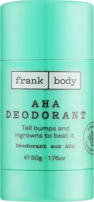 Frank Body AHA дезодорант с кислотами AHA 50 г, для подмышек, с молочной и миндальной кислотой