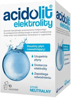 БАД с электролитами Polpharma Acidolit, нейтральный вкус, в саше, 10 шт