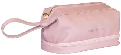 Косметичка Inter-Vion Soft Pink женская пудрово-розовая с золотом в форме сумочки