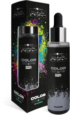 Капли для окрашивания волос Hair Company Inimitable Color Drops, концентрированный пигмент, 50 мл, оттенок Cool Grey