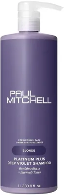 Шампунь тонирующий для светлых волос и волос с мелированием Paul Mitchell Platinum Plus Deep Violet, 1000 мл