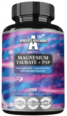 БАД Таурат магния + P5P Apollo's Hegemony Magnesium Taurate + P5P, 200 шт