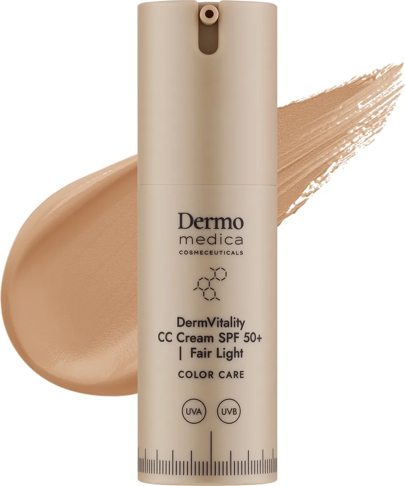 Крем CC для лица Dermomedica DermVitality CC Cream SPF 50+ с коррекцией тона, 30 мл, оттенок Fair Light