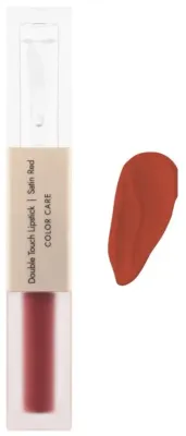 Помада для губ Dermomedica Double Touch Lipstick жидкая, из двух частей, 2 x 1,72 мл, оттенок Satin Red
