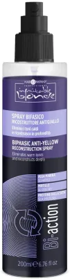 Двухфазный спрей для волос Hair Company Inimitable Blonde Anti-Yellow Reconstruction Spray, восстанавливающий, нейтрализует желтизну, 200 мл