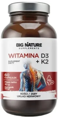 БАД Витамин D3 + K2 Big Nature Vitamin D3 + K2, 60 шт., 150 шт, 60 шт