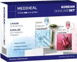 Набор Mediheal Korean Skincare тканевые маски 2 шт по 24 мл и нефритовый роллер для лица — фото 1
