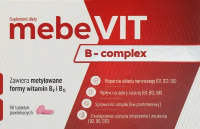 Natur Produkt Pharma Natur Produkt MebeVit B-Complex - Комплекс витаминов Natur Produkt MebeVit B-Complex, в таблетках, 60 шт