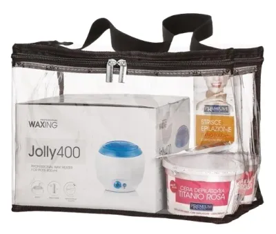 Xanitalia Pro Premium Kit Waxing Home набор для депиляции воском: воскоплав, воск 2 x 350 мл, полоски 50 шт, шпатель, косметичка