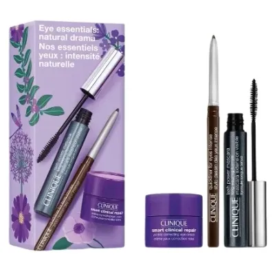Clinique Eye Essentials набор для глаз: крем для кожи вокруг глаз 5 мл, водостойкая тушь для ресниц 6 мл, карандаш-подводка 0.14 г
