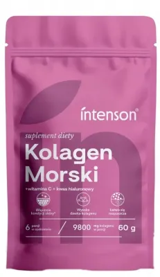 Морской коллаген + гиалуроновая кислота + витамин C, порошок, БАД Intenson Marine Collagen, 60 г