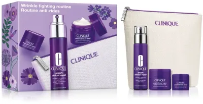 Набор для ухода за лицом Clinique Wrinkle-Fighting Routine против морщин: сыворотка, крем и крем для кожи вокруг глаз, 30 мл + 15 мл + 5 мл