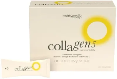 Коллаген со вкусом ананаса, БАД HealthCare Science Collagen 5, 30 x 10 г
