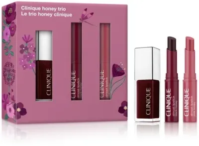 Набор для макияжа губ Clinique Honey Trio, масло и бальзам для губ, 7 мл + 2 x 1,2 г