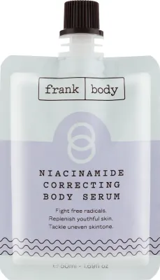 Frank Body сыворотка для тела с ниацинамидом Niacinamide Correcting Body Serum Travel Size 50 мл, антиоксидантная сыворотка для ровного тона кожи