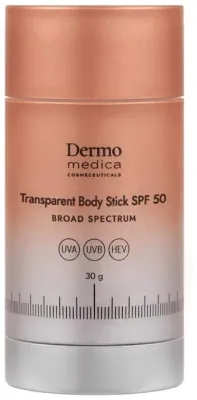 Dermomedica Broad Spectrum солнцезащитный стик для тела прозрачный SPF 50 защита от UVA и UVB 30 г