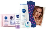 Набор NIVEA Skincare Love гель для душа 250 мл интенсивный крем 100 мл дневной крем SPF 15 50 мл и мицеллярные салфетки — фото 2
