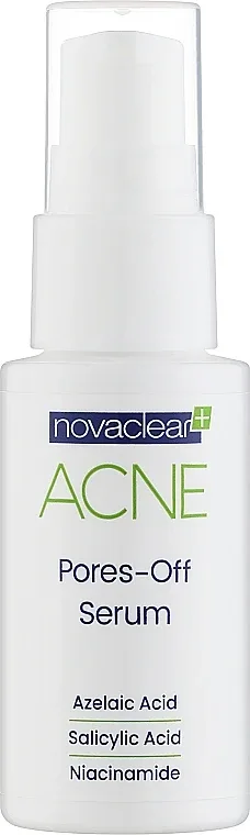 Сыворотка для лица Novaclear Acne Pores Off для проблемной кожи, с азелаиновой и салициловой кислотами, 30 мл