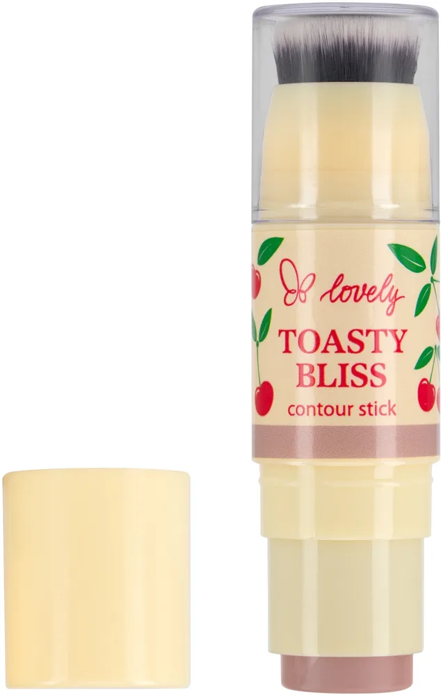 Бронзер для лица Lovely Toasty Bliss Contour Stick кремовый, со встроенной кистью, 6 г, оттенок 01 - Toasted Cherry