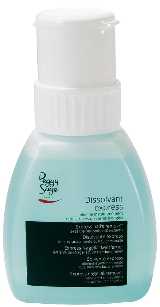 Peggy Sage Dissolvant Express жидкость для снятия лака с ацетоном и касторовым маслом салонная 990 мл