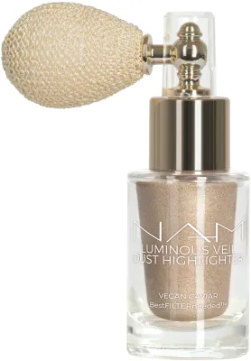 Хайлайтер для лица, тела и волос NAM Make Up Luminous Veil Dust Highlighter рассыпчатый, с помпой, 2,5 г