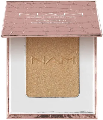 Хайлайтер для лица NAM Make Up Glass Highlighter Vegan Caviar с эффектом стекла, 6 г, оттенок 02 - Sunkissed