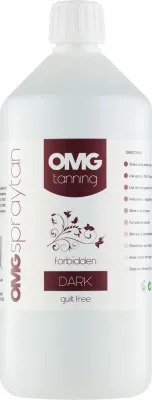 Лосьон для автозагара OMG Spray Tan Lotion Forbiden Dark Tan профессиональный, для аппаратов HVLP и аэрографа, тёмный оттенок