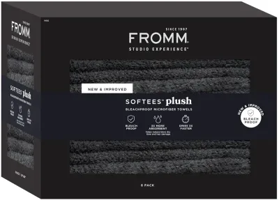 Набор полотенец Fromm Pro Softees Plush Towel Dark Grey из микрофибры, тёмно-серые, 6 шт