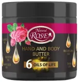 Масло-баттер для рук и тела Natural Rose 6 Oils Of Life с розовым и аргановым маслом 350 мл — фото 1