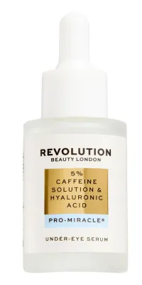 Сыворотка для области вокруг глаз Revolution Beauty Pro Miracle 5% Caffeine с кофеином ниацинамидом и глицерином 30 мл