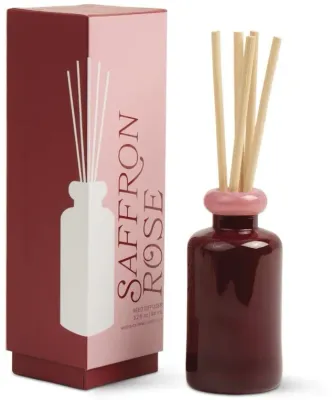 Ароматический диффузор Paddywax Stack Glass Saffron Rose, красный с розовым, 94 мл