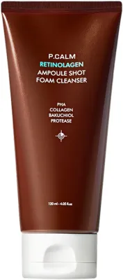 P.Calm Retinolagen Ampoule Shot Foam Cleanser пенка для умывания лица, очищение кожи 120 мл