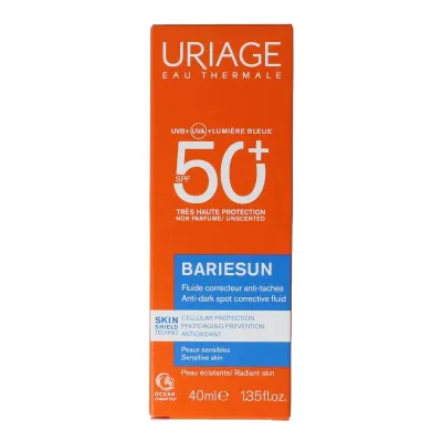 Флюид для лица Uriage Bariesun Anti Dark Spot Corrective Fluid солнцезащитный, SPF 50, против пятен, 40 мл
