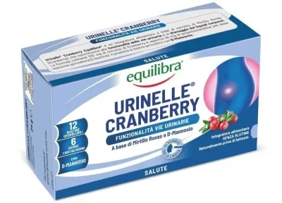 БАД для мочевых путей Equilibra Urinelle Cranberry с клюквой, в саше, 12 шт