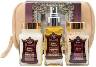 Подарочный набор для тела La Sultane De Saba Bali Lotus And Frangipani Flower: два масла 50 мл и 100 мл и скраб 100 мл