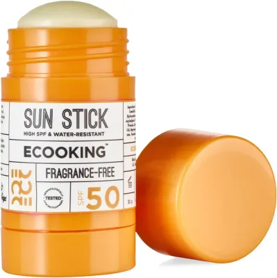 Ecooking Sun Stick SPF 50 солнцезащитный стик для лица и тела, водостойкий, с маслом ши и облепихой, 30 г