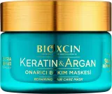 Восстанавливающая маска для волос Bioxcin Keratin & Argan, гидролизованный кератин, аргановое масло, комплекс трав, биотин, 225 мл — фото 2