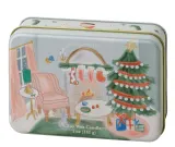 Свеча ароматическая Paddywax Christmas Persimmon and Chestnut в жестяной банке, два фитиля, 141 г — фото 1