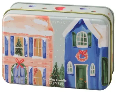 Свеча ароматическая Paddywax Christmas Tin Winter Balsam Candle в жестяной баночке, 141 г