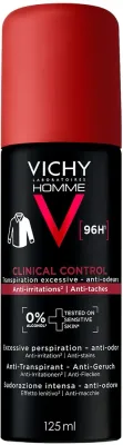Vichy Clinical Control антиперспирант спрей для мужчин 96 часов 125 мл, защита от пота, запаха и следов на одежде