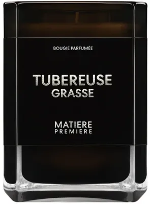 Свеча ароматическая Matiere Premiere Tubereuse Grasse Fragranced Candle, цветочный аромат туберозы, 220 г