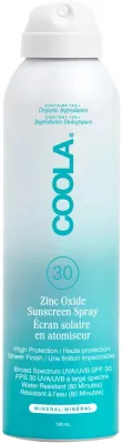 Coola спрей солнцезащитный минеральный для тела SPF30 148 мл, солнцезащитный спрей с оксидом цинка
