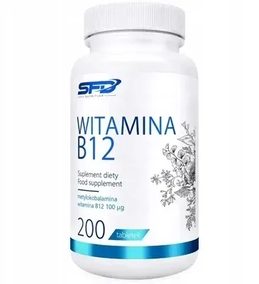 БАД витамин B12 SFD Nutrition для поддержки нервной системы и уровня энергии, 200 шт