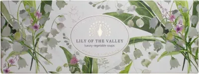 The English Soap Company Heritage Collection набор мыла Lily Of The Valley 3 x 100 г, твердое мыло с ароматом ландыша в подарочной коробке